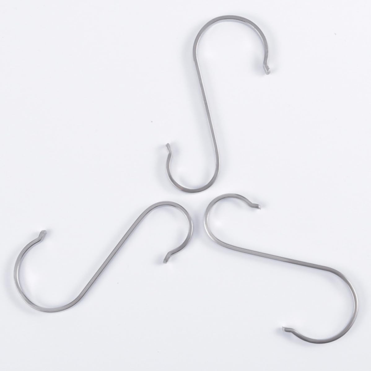 20pcs Flat S Shaped Metal Kitchen Hooks for Utensils, 19x19cm