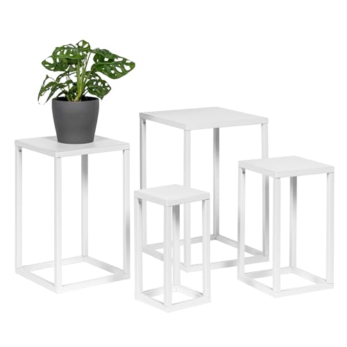 bremermann Blumenhocker 4er-Set, Metall-Pflanzenständer, moderne...