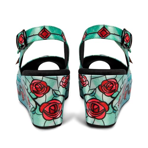 Image of Hot Chocolate Design Funky Women's Peep Toe Wedge Sandals