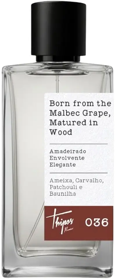 Thipos 036 Born from the Malbec Grape Matured in Wood - Perfume Masculino 100ml EDP - Amadeirado Envolvente Elegante com Ameixa Carvalho Patchouli e Baunilha