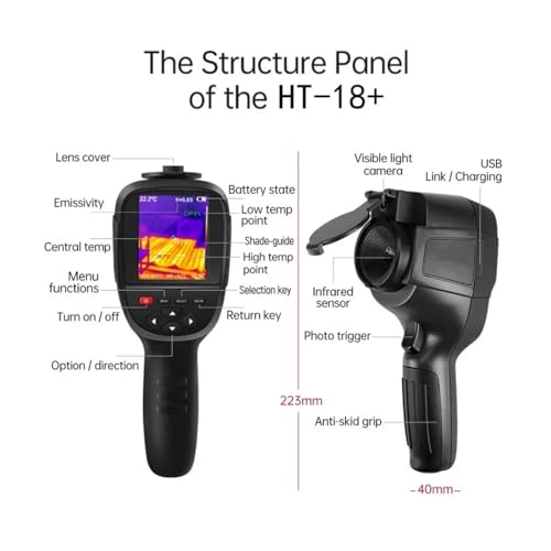 Thermal Imager Thermal Imaging Camera For Water Pipe Leak And Power Electrical 256 * 192 Handheld Infrared Thermal Imager for Building Inspection, HVAC and Electrical - Image 3