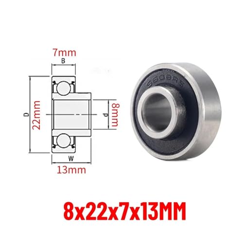 Roulement rigide 608ZZ non standard à bague extérieure bombée de 8mm - 2