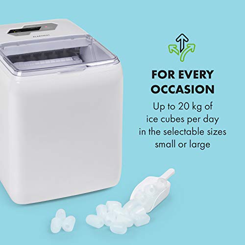 Klarstein Coolio Eiswürfelmaschine, Klareis, 20 kg Eis pro Tag, Wassertank: 2,8 l, Touch-Bedienfeld, 2 Eiswürfelgrößen… – Bild 5