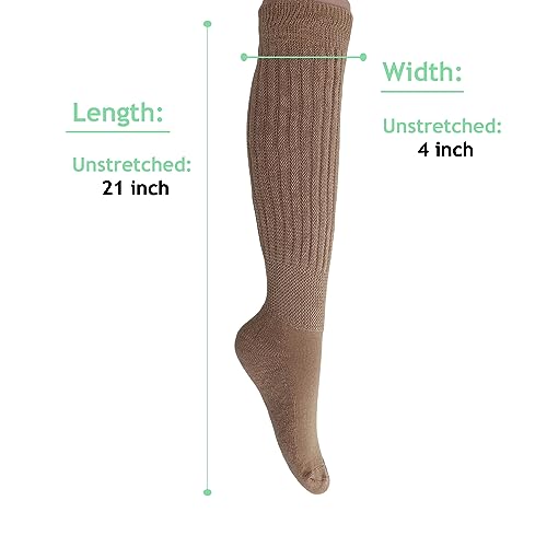 Image of AWS /American Made 3 Pairs Colorful Cotton Slouch Socks Pack for Women Shoe Size 5 to 10