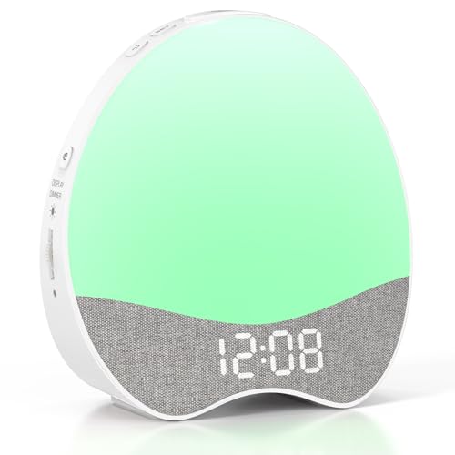 Ok to Wake Alarm Clock for Kids, Sleep Trainer with Night Light, White Noise Sound Machine, Dimmable...