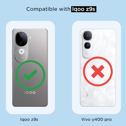 Image of Pikkme Back Cover for iQoo Z9s 5G / Vivo V40e 5G Mag-Safe Shockproof PC + TPU Protective Case Magnetic Support Bumper Case (Transparent Mag-Safe)