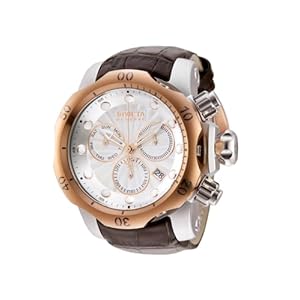 Invicta Men’s 0359 Reserve Collection Venom Chronograph Brown Leather Watch