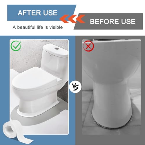 Image of White caulking Tape, Kitchen and Bathroom self-Adhesive Tape for tub caulking, Sinks, Toilet Base Landscaping.