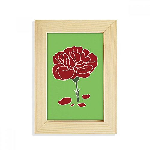 Clavel Rojo Marco de Madera para Decorar Mesas de Noche y Despachos 2