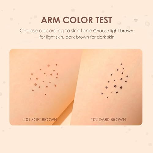 Beliky Girl Sommersprossenstift, Natürlicher Naturgetreuer Sommersprossen-Makeup-Stift, Wasserdichter Langlebiger Sopt-Stift Mit Weichem Punkt für Natürliches Müheloses Versunkenes Makeup (Hellbraun)