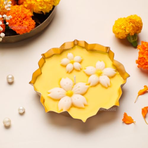 HomeSquare Floral Urli Scented Candle for Diwali Decoration