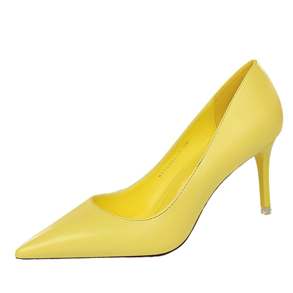 Femme Escarpins à Talons Aiguilles Bout Pointu Pompes à Talons Hauts Élégante Escarpins à Talons Hauts Sexy High Heels Chaussures de Soirée Cérémonie Mariage Fête