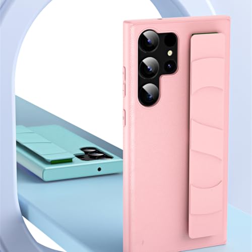 Coque Samsung S24 souple bleu clair étui élégant avec sangle