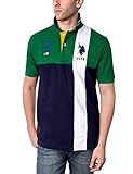 U.S. Polo Assn. Men's Short Sleeve Cotton Pique Color Block Polo Shirt
