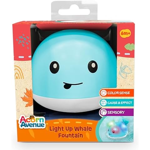 Whale Fountain Baby Bath Toys, Toddler Bath Toys for Kids Ages 1-3, Light Up Toy Sprinkler Cover