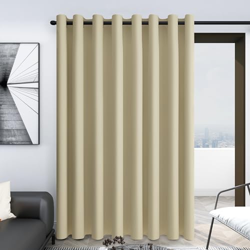 Image of Deconovo Blackout Curtain Panel for Glass Door Living Room 84 Inch