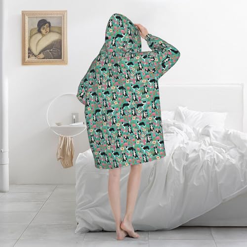 Sweat couverture flanelle border collie, cadeau idéal pour amoureux de chiens