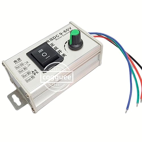 Controlador de velocidad motor CC 9-60V 12v 24v con protección reversible y perilla ajustable 2