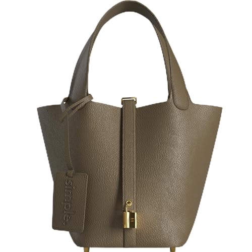 Mini Bucket Tote Handbag (Khaki) miniatura 1