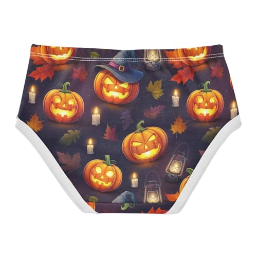 Joisal Halloween Pumpkins Faces Cartoon Girl Panties Cute Girls Underwear Toddler Cotton Aesthetic Briefs Underpants 2t2
