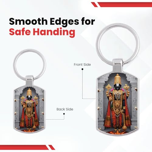 Image of Stylish Metal Keychains with Permanent Glossy Print - Inspirational Quotes & Spiritual Designs - Perfect Key chains for loved ones, Personal Use, Gifts & Return Gifts
