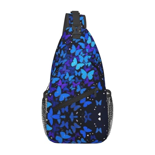 Mochila tipo bandolera ultraligera con diseño azul