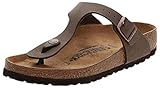 Fußbett: Naturkork Birkenstock Damen Gizeh 43751 Sandalen, Braun (Mocca), 39