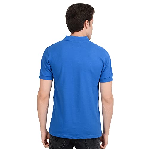 Image of AWG ALL WEATHER GEAR Men's Regular Fit Half Sleeve Cotton Polo T-Shirt Royal