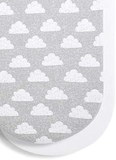 2 Pack Moses Basket/Pram Fitted Sheets 75 x 35cm  Cloud Nine Design  Light, Breathable & Luxurious Jersey Cotton Made To Last & Designed To Fit Prams & Moses Baskets