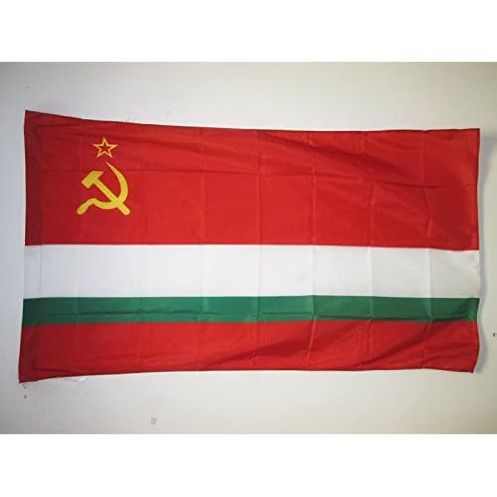 AZ FLAG - Tajik Soviet Socialist Republic Flag - 3x5 Ft - Tajikistan SSR Banner with Sleeve - 100% Polyester - Fade Resistant - Vivid Colors - 3' x 5' Feet - 150x90 Cm