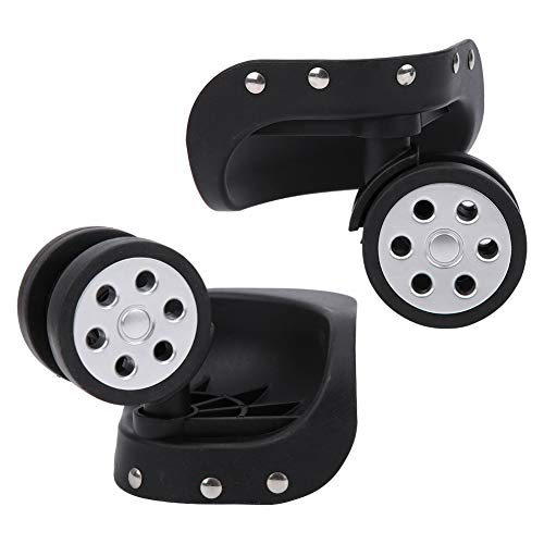 RiToEasysports Universal Large Hole Luggage Wheels Double Row Suitcase Wheels Replacement for Suitcase Parts(1 Pair) Mountaineering Camping Supplies
