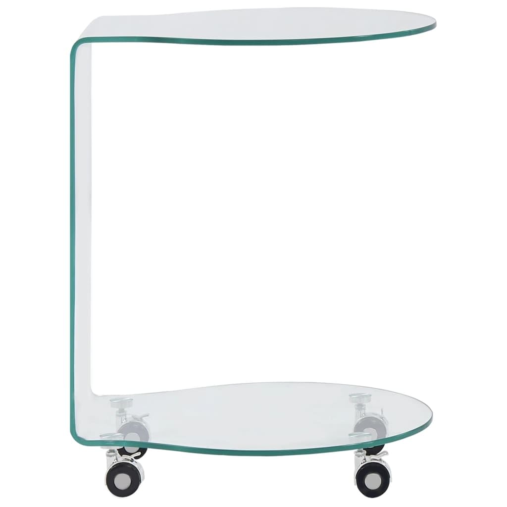 Mesa de café de 45 x 40 x 58 cm de cristal templado, mesa auxiliar, mesas de salón, mesas de salón, para un ambiente acogedor