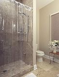 GOODSUN PEVA Antimicrobial PVC Free Shower Curtain Liner, Size:72”x72”, Color: Clear, Transparent
