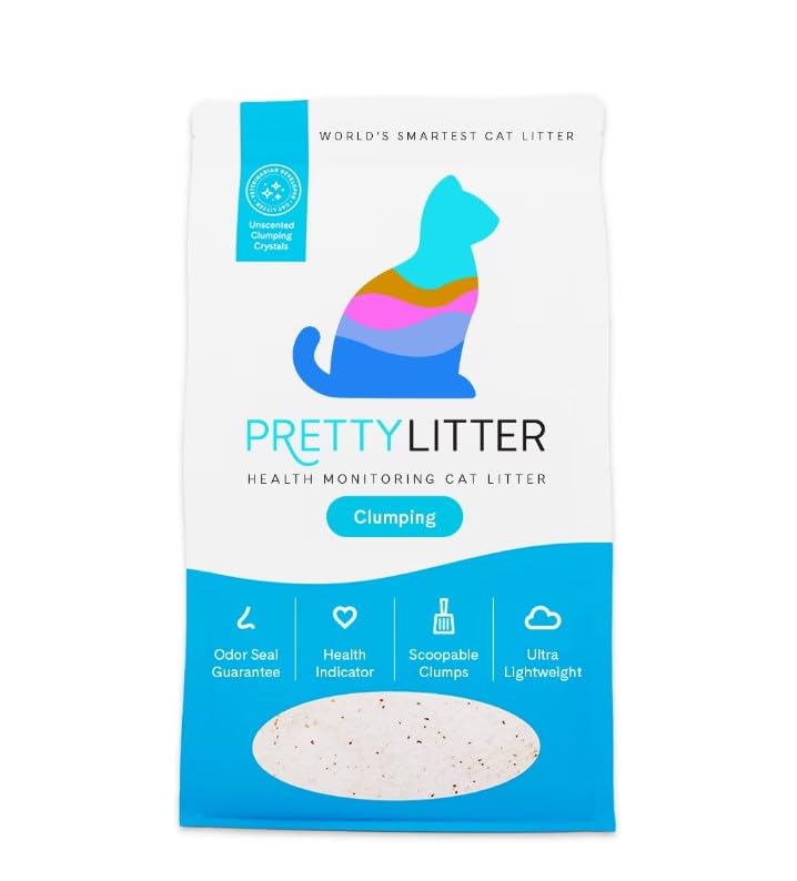 Pretty~Litter Health Monitoring Clumping Cat Litter ~ (10 Lb) ~ (Unscented) ~ (1 Pack)