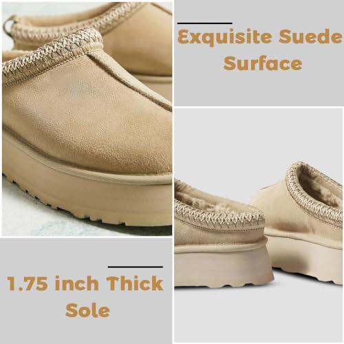 Platform Slippers Mini Boots for Women Fleece Lined Snow Boots Anti-Slip Snow Platform Slippers for Women Winter Outdoor2
