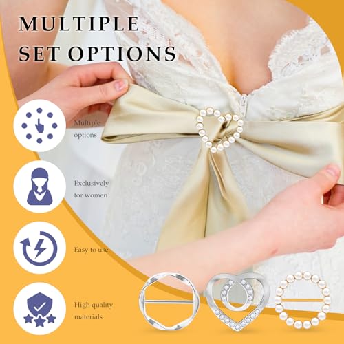 Image of 12PCS Scarf Ring Clip, T-shirt Ties Clips /Rhinestone Scarf Buckle /Clothes Corner Knotted Button for Dress Sweater Scarves T-Shirt Waist Cinch Tie Brooch Clothes Accessories