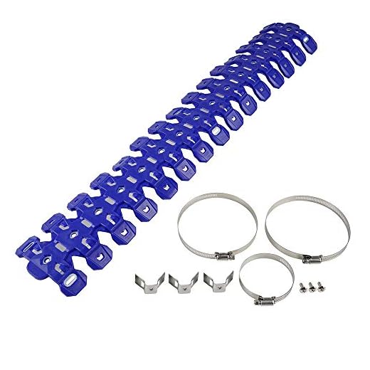 Avgasvärmeskölddämpare skyddsskydd passform för Yamaha YZ125 YZ250 YZ 125 250 2005-2020 2019 2018 2017 2016 Shield Guard Motor Bildekoration (Color : Blue)