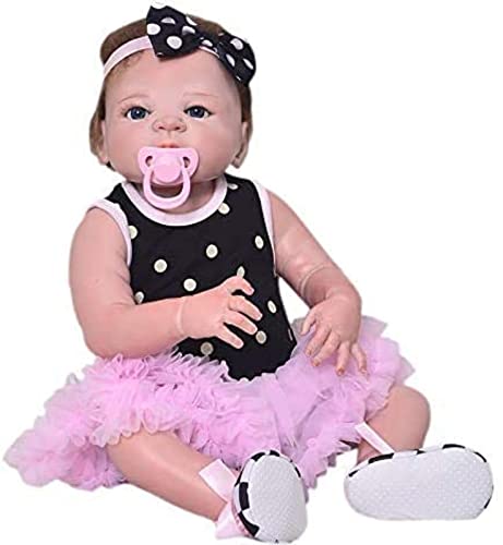 FBITE Rebirth Doll 23 Pouces Red Skin Rebirth Doll Reborn Baby Doll Full Plastic Simulation Baby Girl 57Cm Blue Eye
