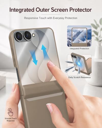 Image of STORMTAL for Samsung Galaxy Z Flip 8 Case, Hinge Protection, Built-in Screen Protector, Wireless Charging, Shockproof, Slim Rugged Phone Protective Case for Galaxy Z Flip 8