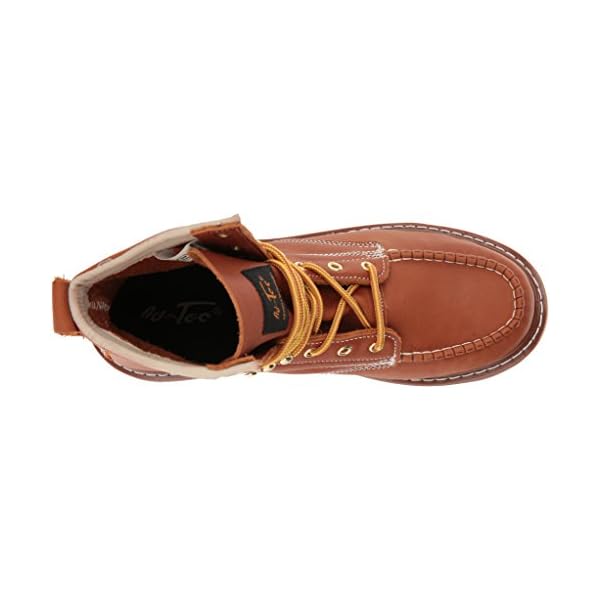 Ad Tec Men's 6in Lightweight Pig Skin Lining Grain Leather Farm Boots, Brown - Moc Soft Toe with Cushioned Insole and Mud Free Outsole, Brown, 13 Wide - Image 6