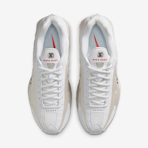 Nike Shox R4 Women's Shoes (AR3565-103, White/Phantom/Picante Red/White)4