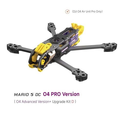 Image of Mario 5 O4 DC Pro Version 5Inch FPV Drone Frame - 226mm Wheelbase, Lightweight Design, CNC Aluminum Alloy Head, Compatible with DJI O4 PRO /O3 Air Unit & Analog VTX, Ideal for Cinematic and Freestyle Flying