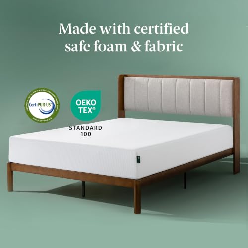 Image of Zinus 8 Inch Green Tea Cooling Memory Foam Mattress [New Version], Short Queen, Fiberglass Free, Medium Firmness, Cooling Gel Foam, Certified Safe Foams & Fabric, Mattress in A Box