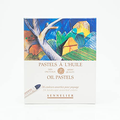 Sennelier Oil Pastel Set, 24 Count (Pack Of 1), Landscape #TOP1