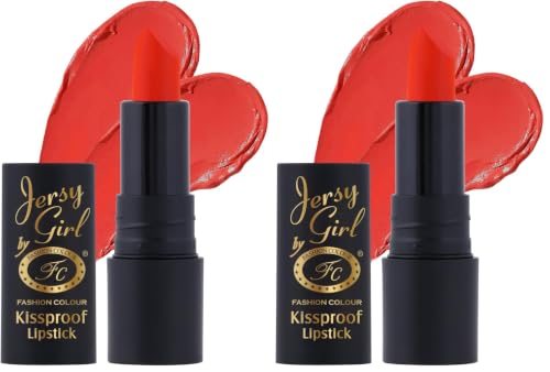 Image of JERSEY GIRL BY FASHION COLOUR Kissproof Matte Lipstick| Lightweight & Longlasting | Matte Finish | Stay up to 12hrs | Available In Fab Shades | Highly Pigmented |Intense Colour, Moisturised Lips, Color Sensational Creamy Matte | Hot Pepper