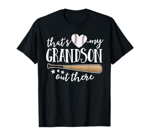 That's My Grandson Out There Gift Women Baseball Grandma T-Shirt