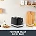 Tefal Black Collection 2-Slot Toaster, 7 Browning Levels, Defrost-Stop-Reheat Functions, Removable Crumb Tray, High-lift, Self-Centring Racks, 1430W, TT3028G0, Glossy Black