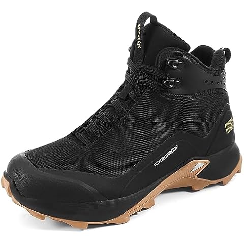 R CORD Women's Waterproof Hiking Boots Comfortable Lightweight Hiking Shoes Women Non-Slip Durable Outdoor Walking Camping Boots Black Size 8.5 Cover