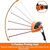 GARCARE Pole Hedge Trimmer Cordless - 18-Inch Long Reach Bush Trimmer with Telescoping Pole, Adjustable Head, 20V 4.0Ah Battery & Charger for Tall Hedges