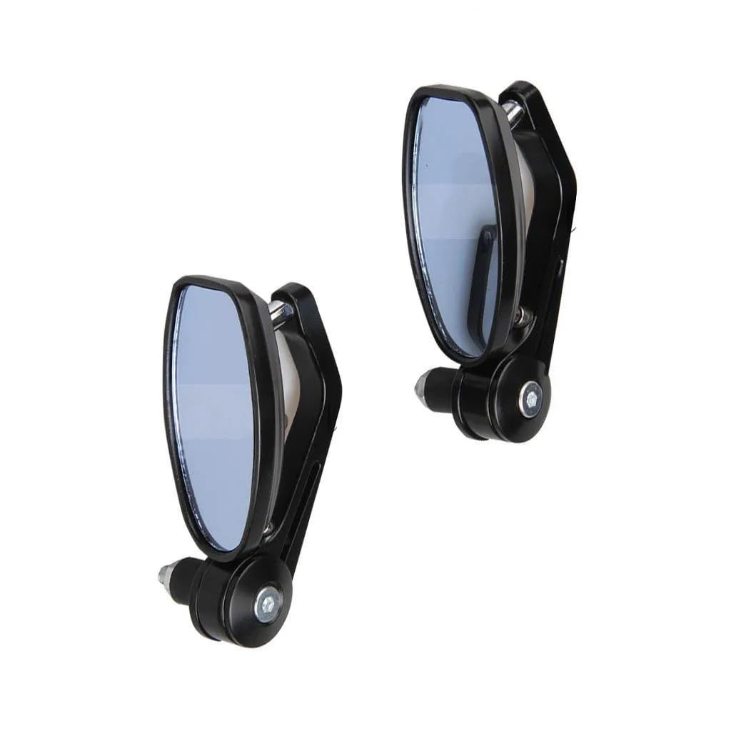 Ozango Bike Handle Bar Rear View Mirror Rectangle Side Fancy Oval Mirror Black Set of 2 Compatible for Suzuki Gixxer SF 250 2